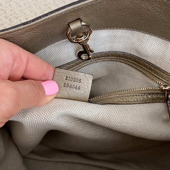Gucci Bronze Metallic Leather Tote - Picture 9 of 16